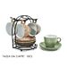 SET 4 TAZZINE CAFFE  10CL C/STAND ASS