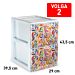 CASSETTIERA 2 CASSETTI VOLGA DECO5Plastic Forte