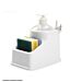 DISPENSER CON PORTASPUGNE SQUARE BIANCOPlastic Forte