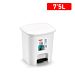 PATTUMIERA A PEDALE CUBE 7,5 L BIANCOPlastic Forte