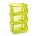 SET 3 SCAFFALI PER VERDURA IMPILABILI VERDE-GIALLOPlastic Forte