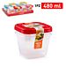 SET 2 CONTENITORI QUADRATI 480 MLPlastic Forte