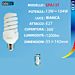 LAMPADINA A LED OPACA SPIRALE E27 13W 1200LM 6500KExtrastar