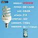 LAMPADINA LED SPIRALE E14 8W 720LM LUCE CALDAExtrastar