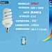 LAMPADINA LED SPIRALE OPACA E14 6W 540LM 6500KExtrastar