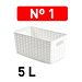 CESTA RATTAN 5L 28 X 17 CM BIANCO