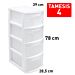 CASSETTIERA 4 CASSETTI TAMESIS BIANCOPlastic Forte