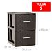 CASSETTIERA 2 CASSETTI VOLGA RATTAN WENGUEPlastic Forte