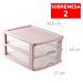 CASSETTIERA DA SCRIVANIA 2 CASSETTI ROSA PALOPlastic Forte