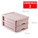 CASSETTIERA DA SCRIVANIA 2 CASSETTI ROSA PALO ALLPlastic Forte