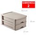 CASSETTIERA DA SCRIVANIA 2 CASSETTI MARRON F18J ALPlastic Forte