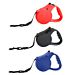 DOG RETRACTABLE LEASH L3M  25KG RED/BLUE/BLACK