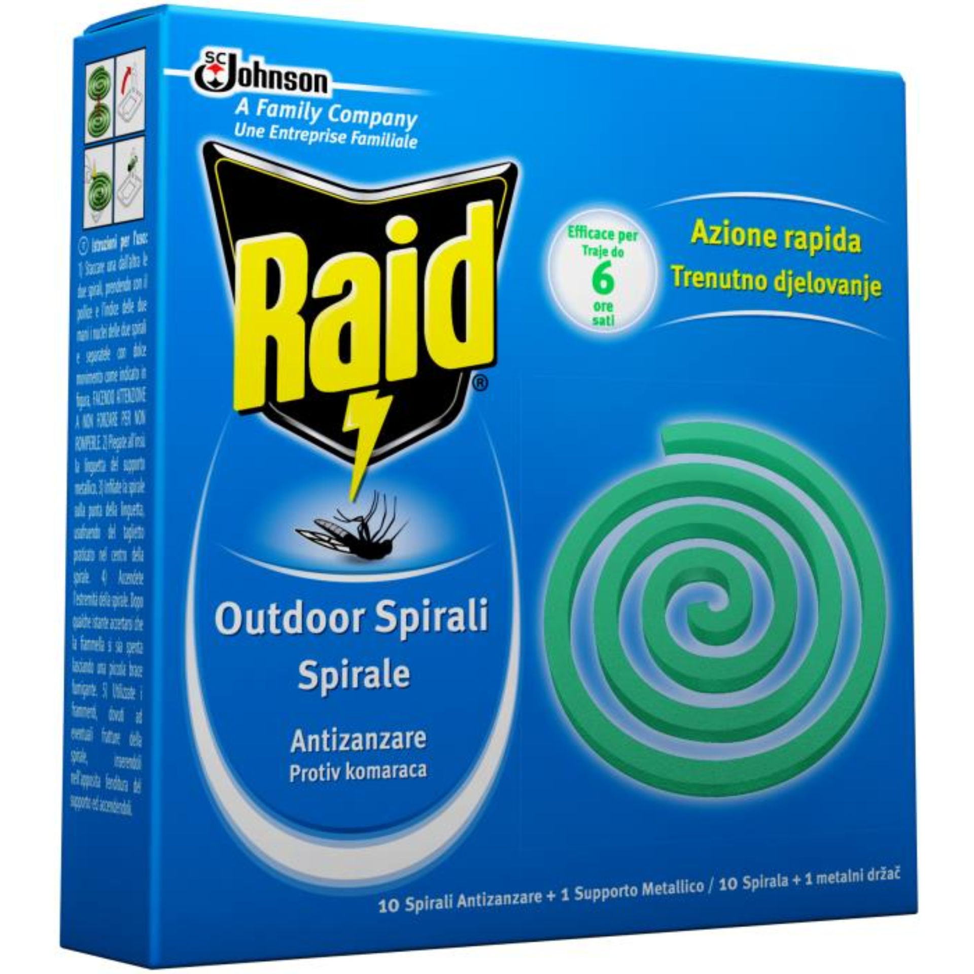 RAID SPIRALI ANTIZANZAR OUTD 10PZ A.174Raid