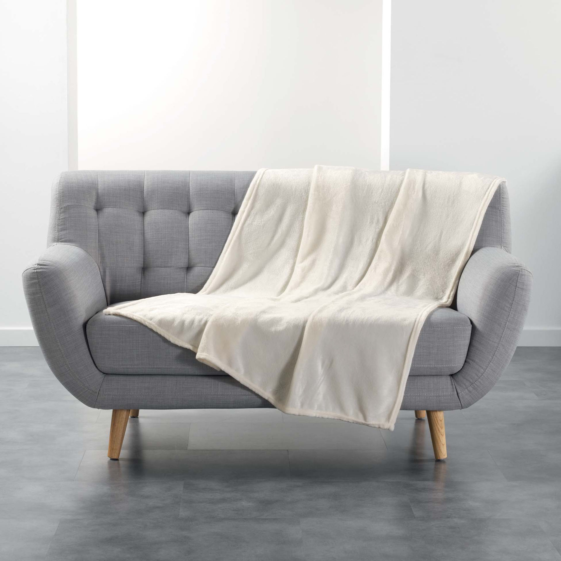 PLAID 125 X 150 CM FLANELLA UNITA FLANOU NATURALEL3c