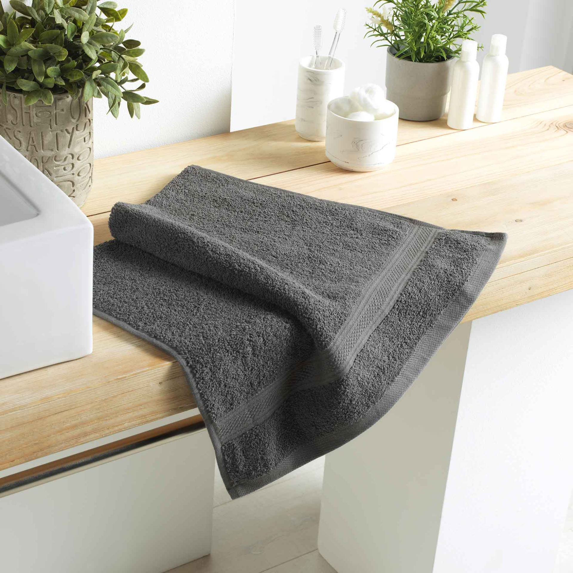 ASCIUGAMANO 50 X 90 CM SPUGNA UNITA COLORS ANTRACIL3c