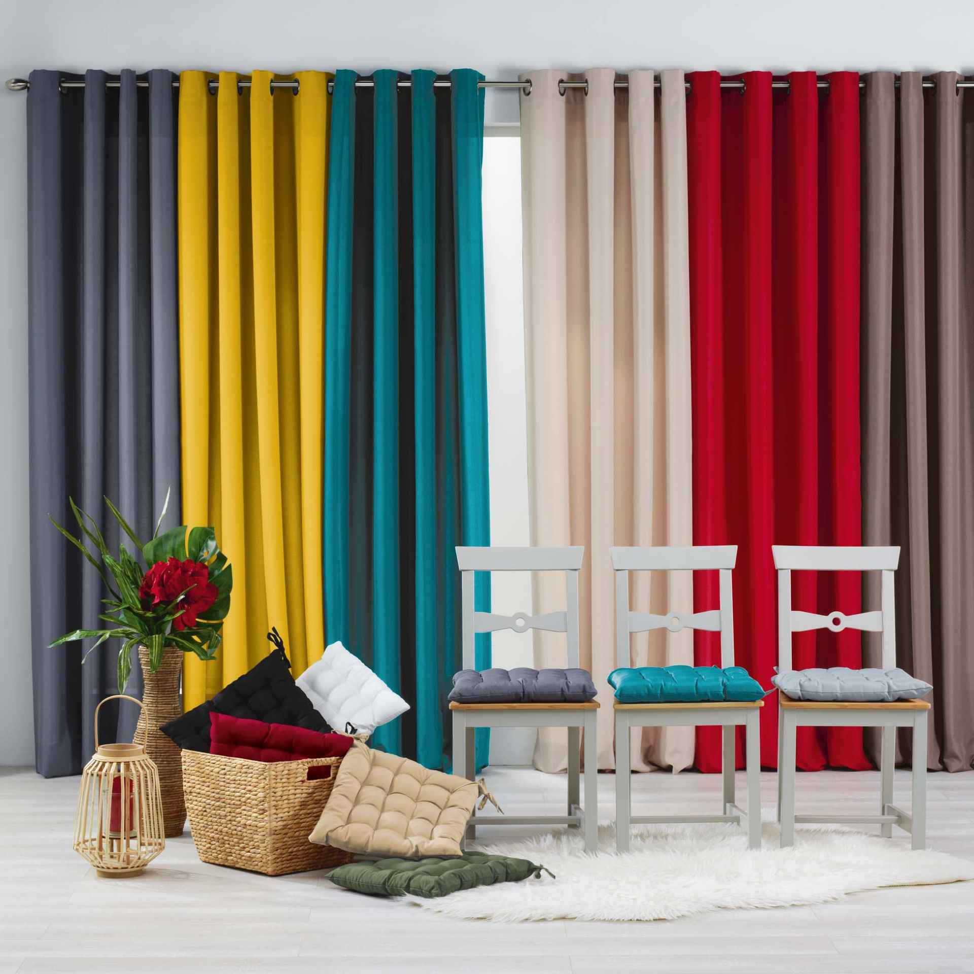 TENDA CON METALLO OCCHIELLI 140 X 280 CM POLIESTERL3c