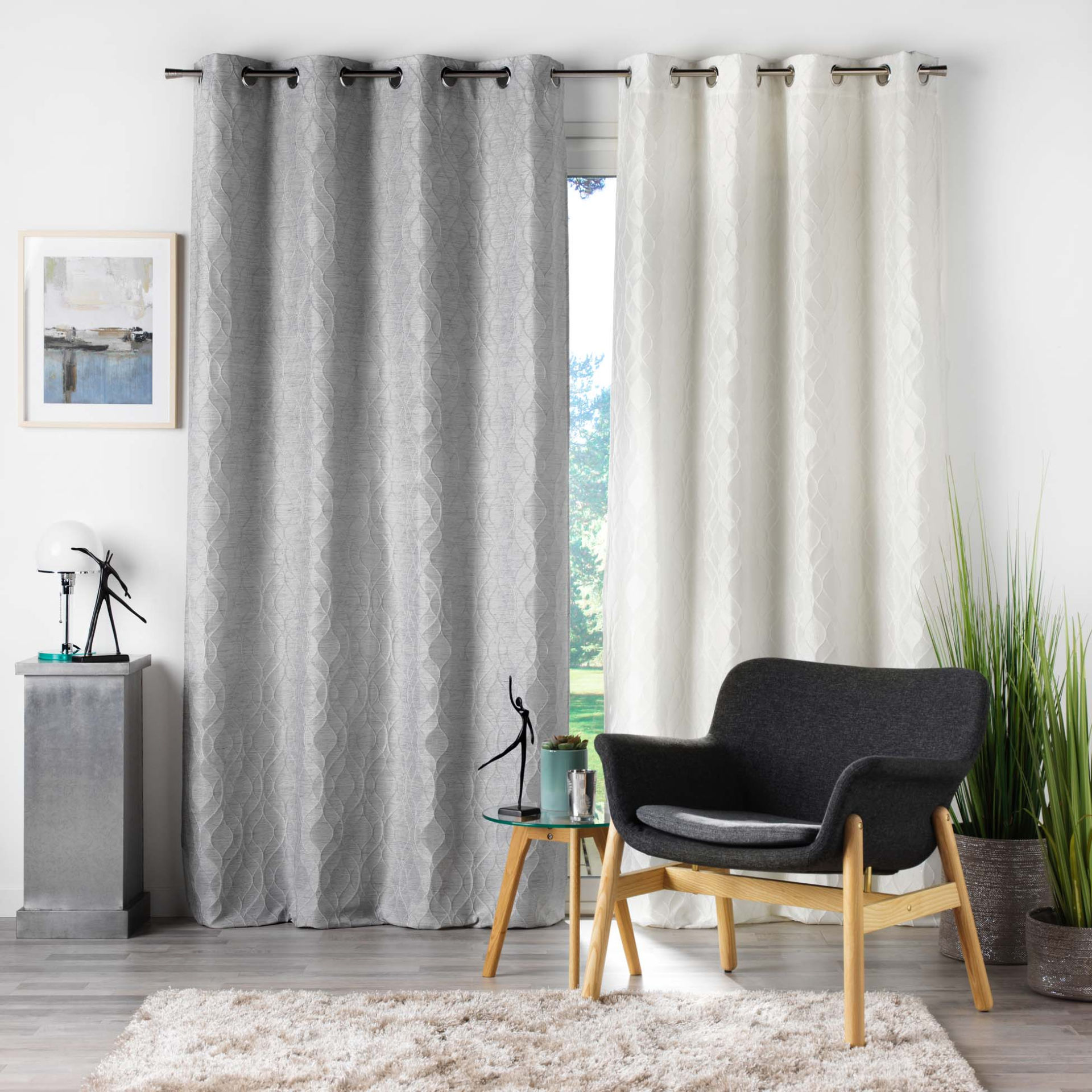 TENDA CON OCCHIELLI 137 X 260 CM JACQUARD ODYSSEAL3c