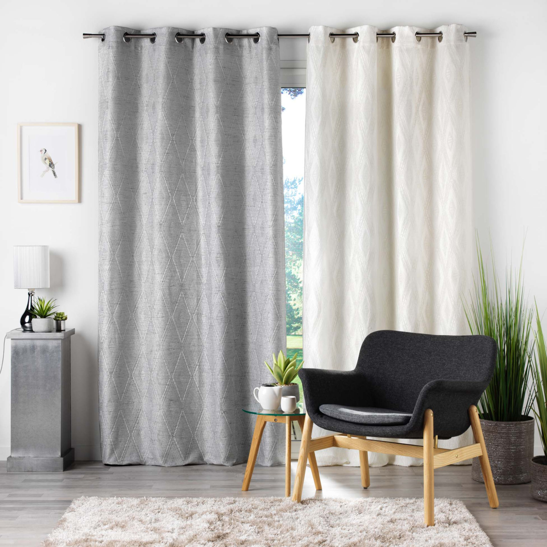 TENDA CON OCCHIELLI 140 X 260 CM JACQUARD MEZALINEL3c