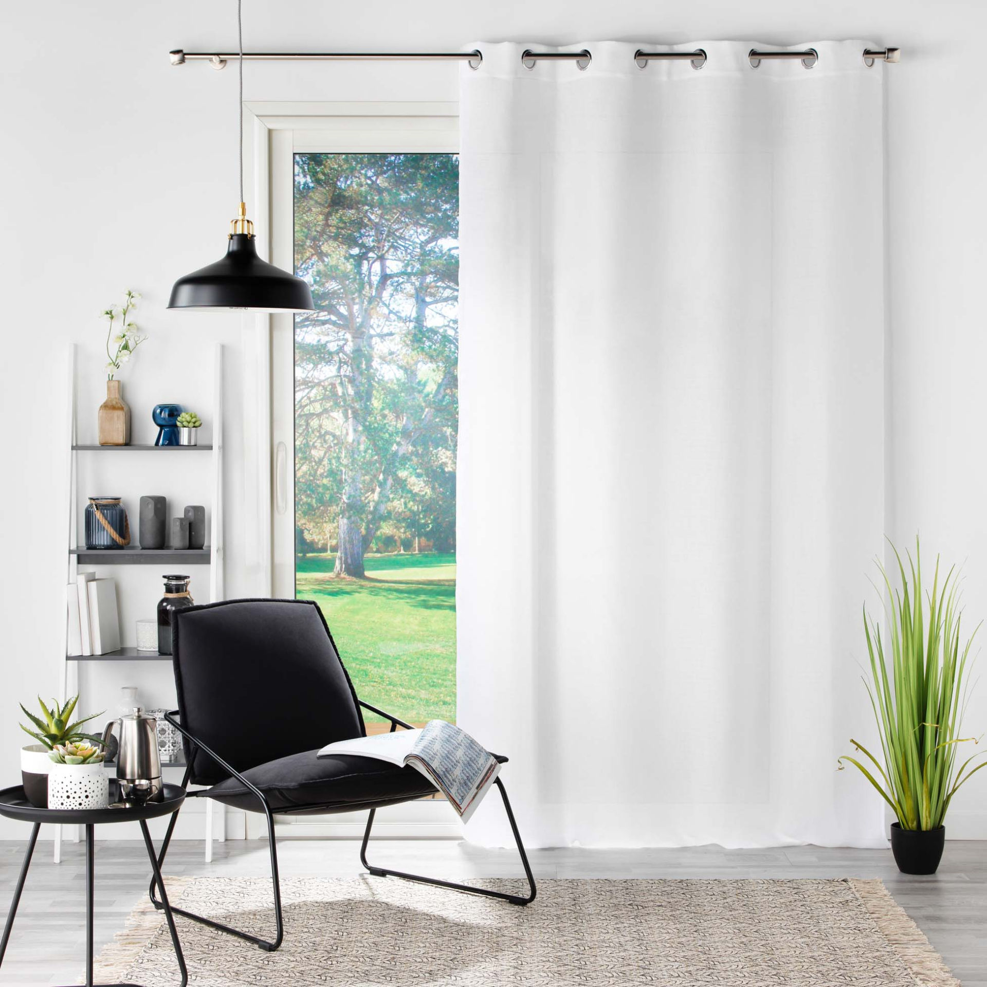 TENDAGGIO CON OCCHIELLI 140 X 280 CM VELO TESSUTOL3c