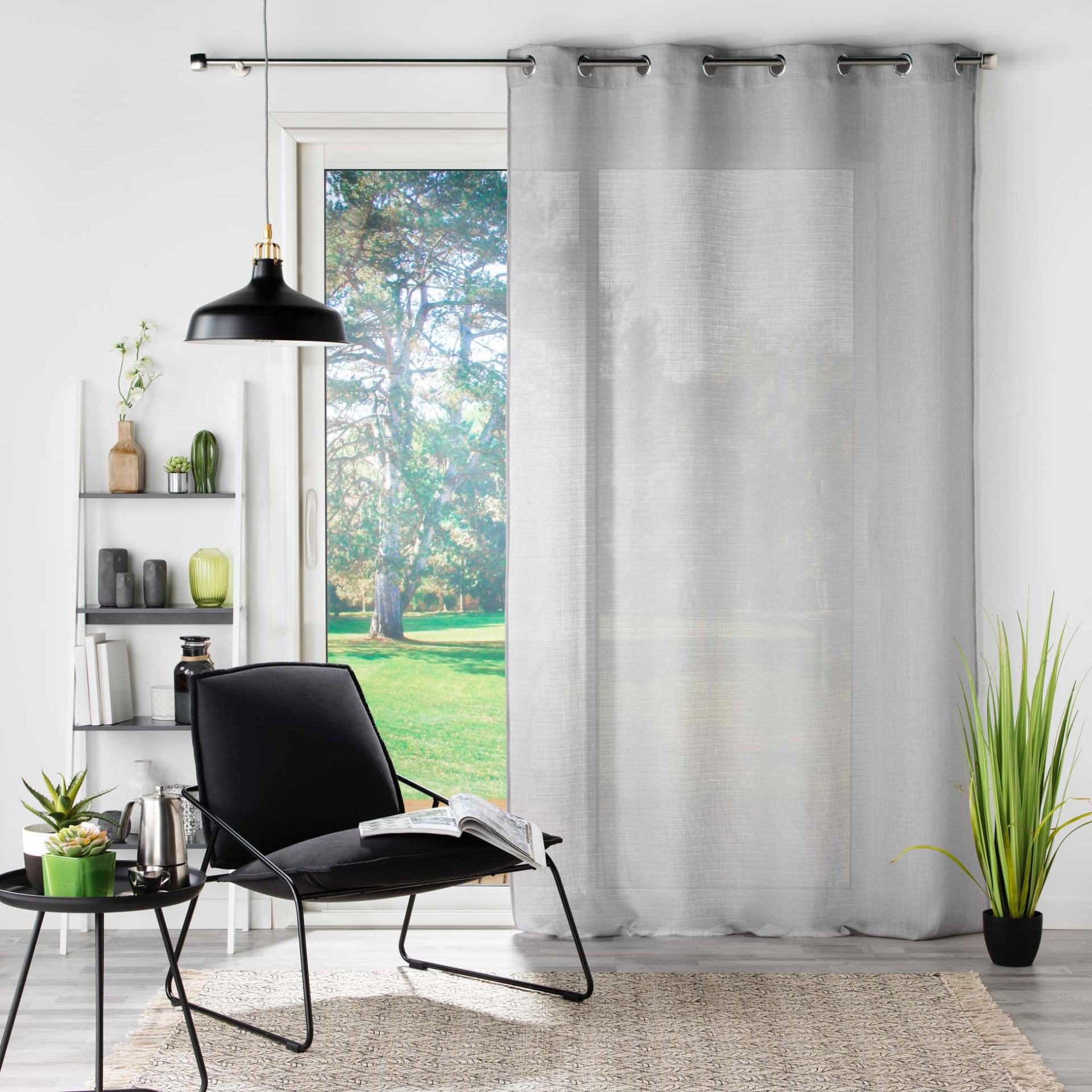 TENDAGGIO CON OCCHIELLI 140 X 280 CM VELO TESSUTOL3c