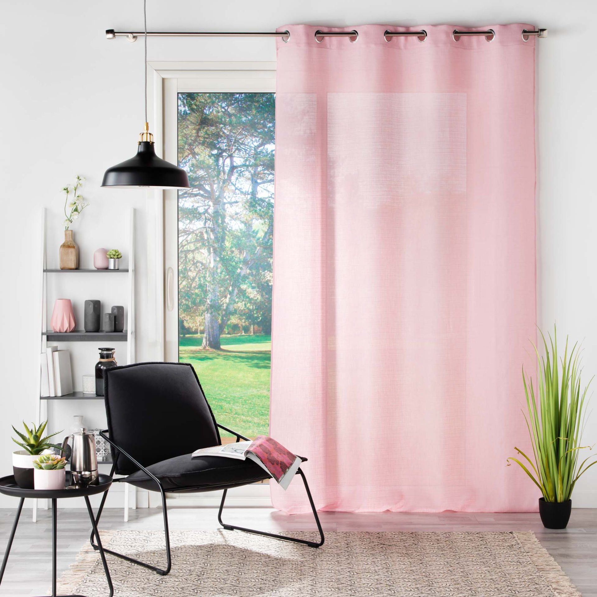 TENDAGGIO CON OCCHIELLI 140 X 280 CM VELO TESSUTOL3c