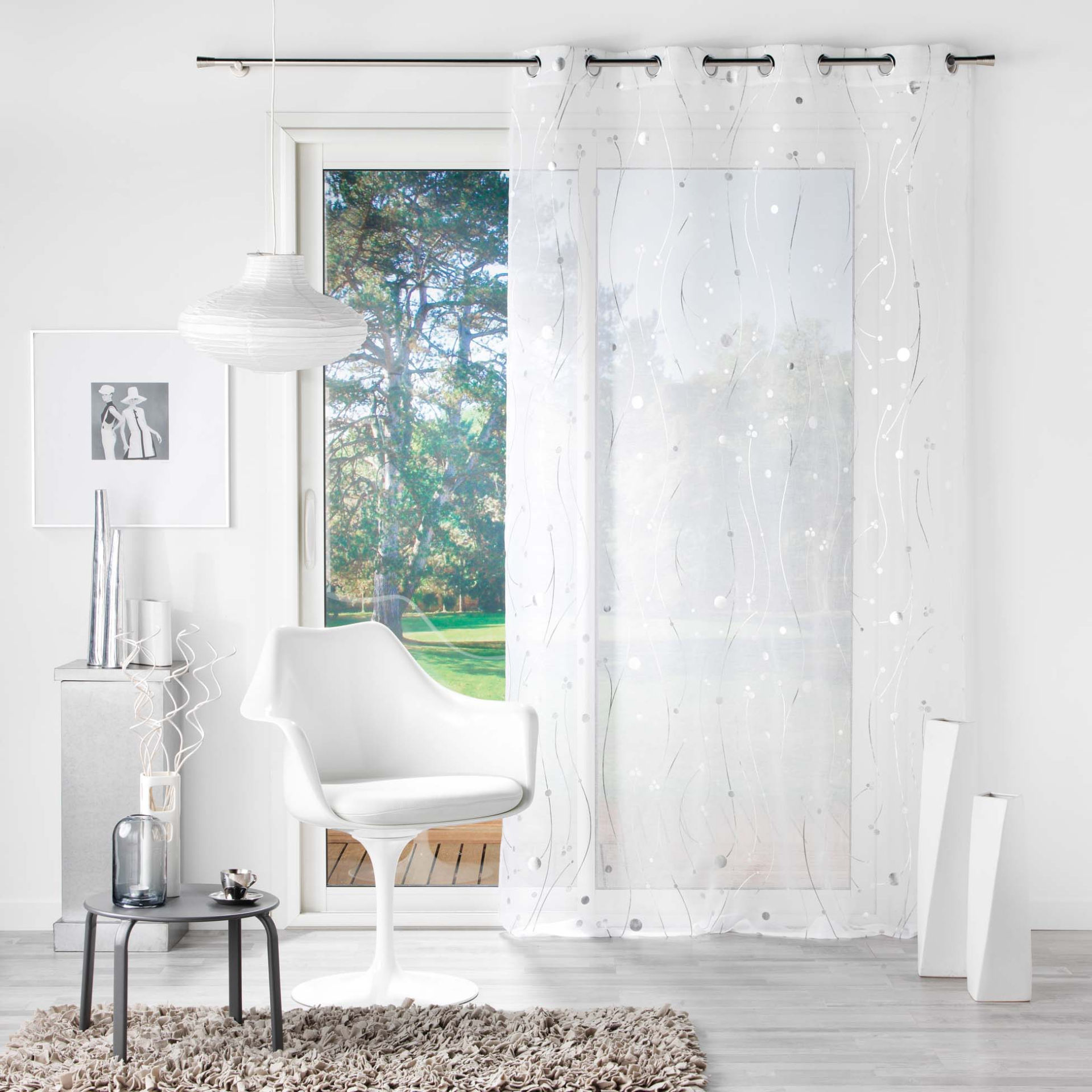 TENDAGGIO CON OCCHIELLI 140 X 280 CM VELO SABBIA SL3c