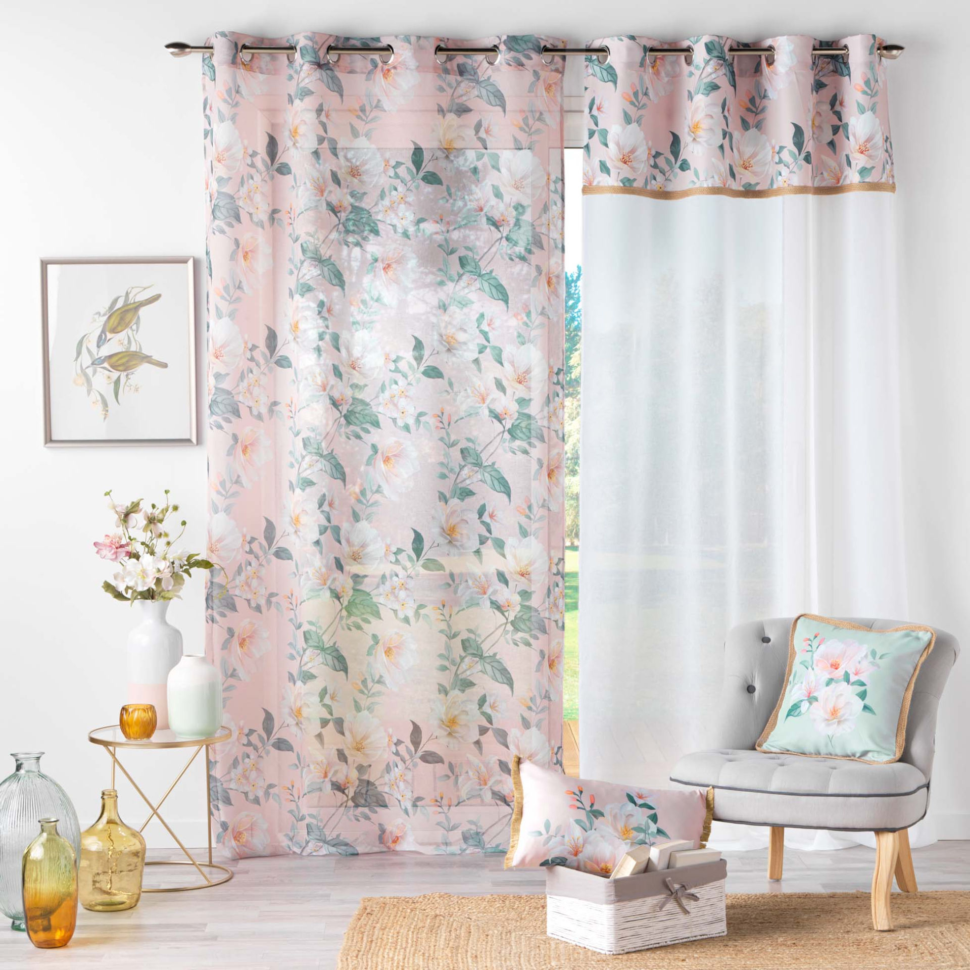 TENDAGGIO CON OCCHIELLI 140 X 280 CM VELO SABBIA SL3c