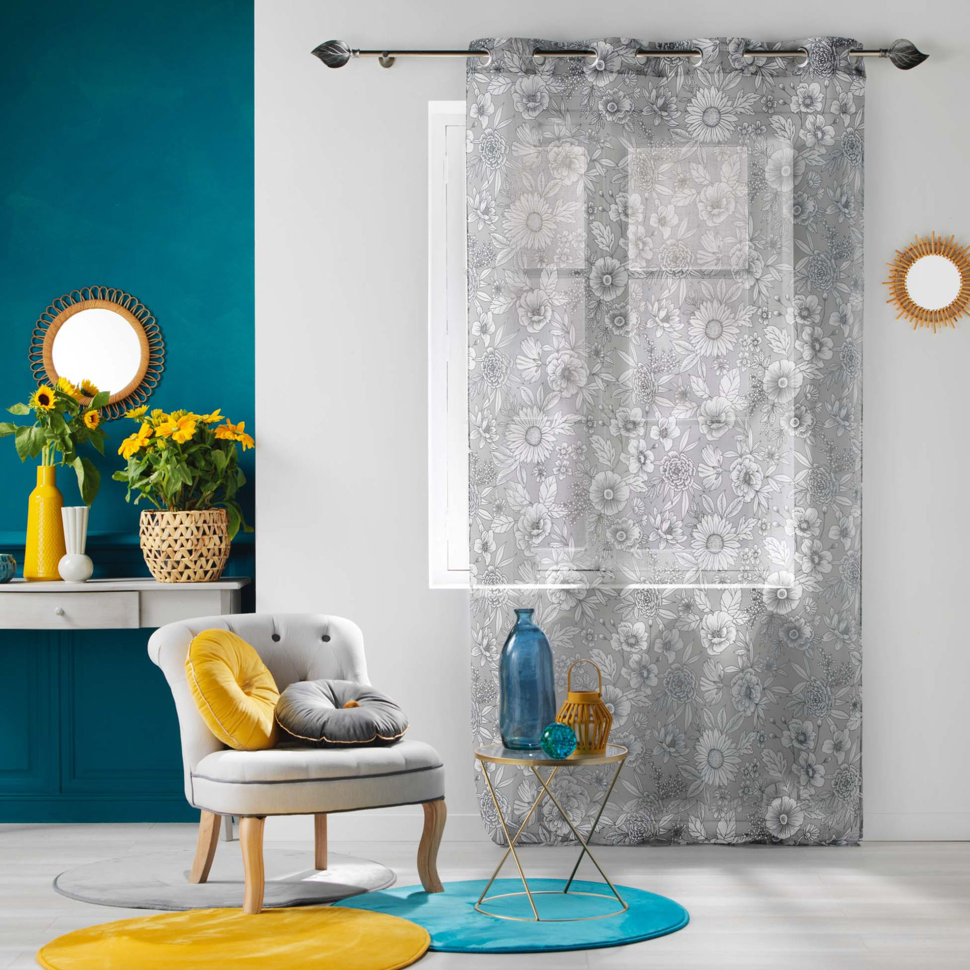 TENDAGGIO CON OCCHIELLI 140 X 280 CM VELO SABBIA SL3c