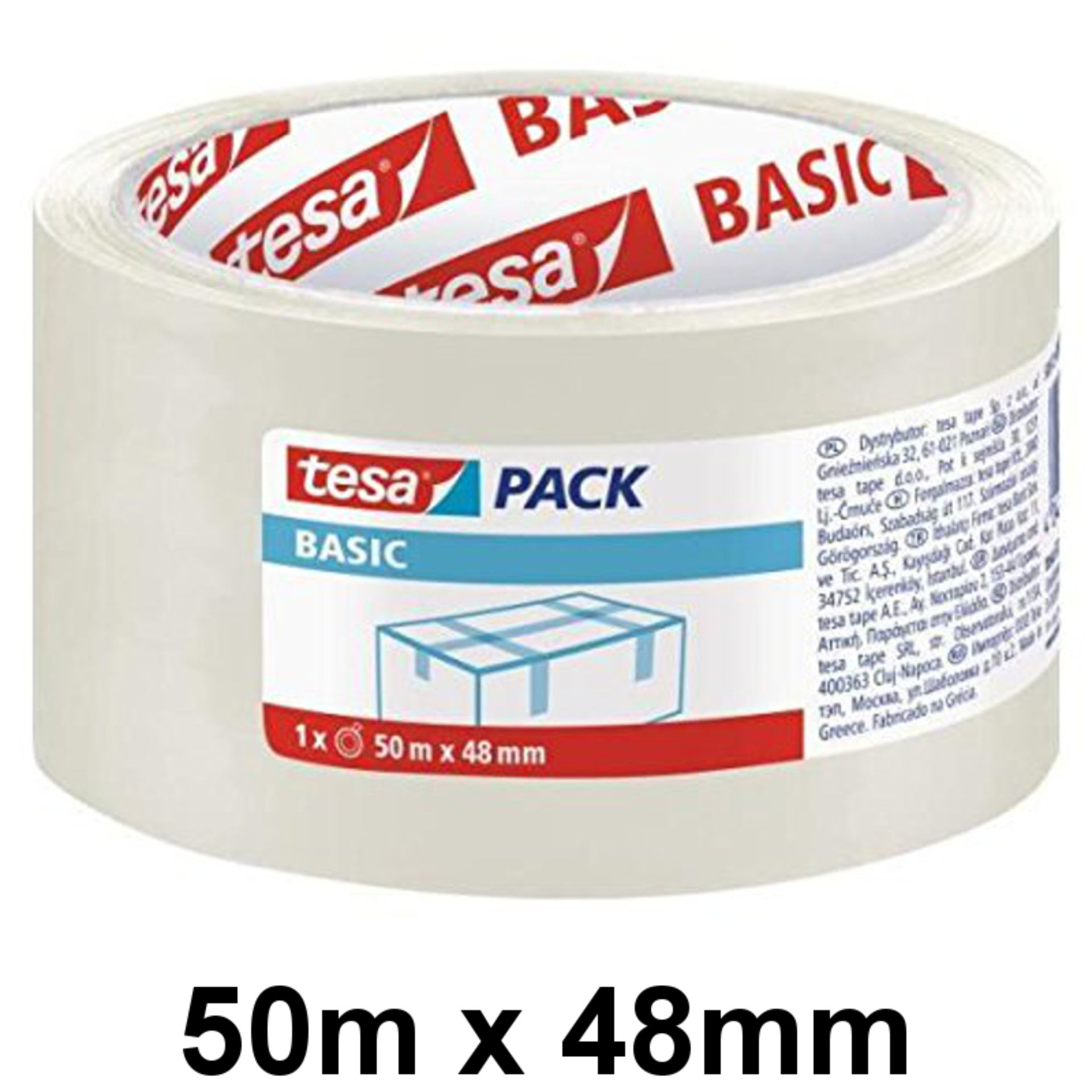 TESA BASIC NASTRO ADESIVO TRASPARENTE 50M X 48MM (Tesa