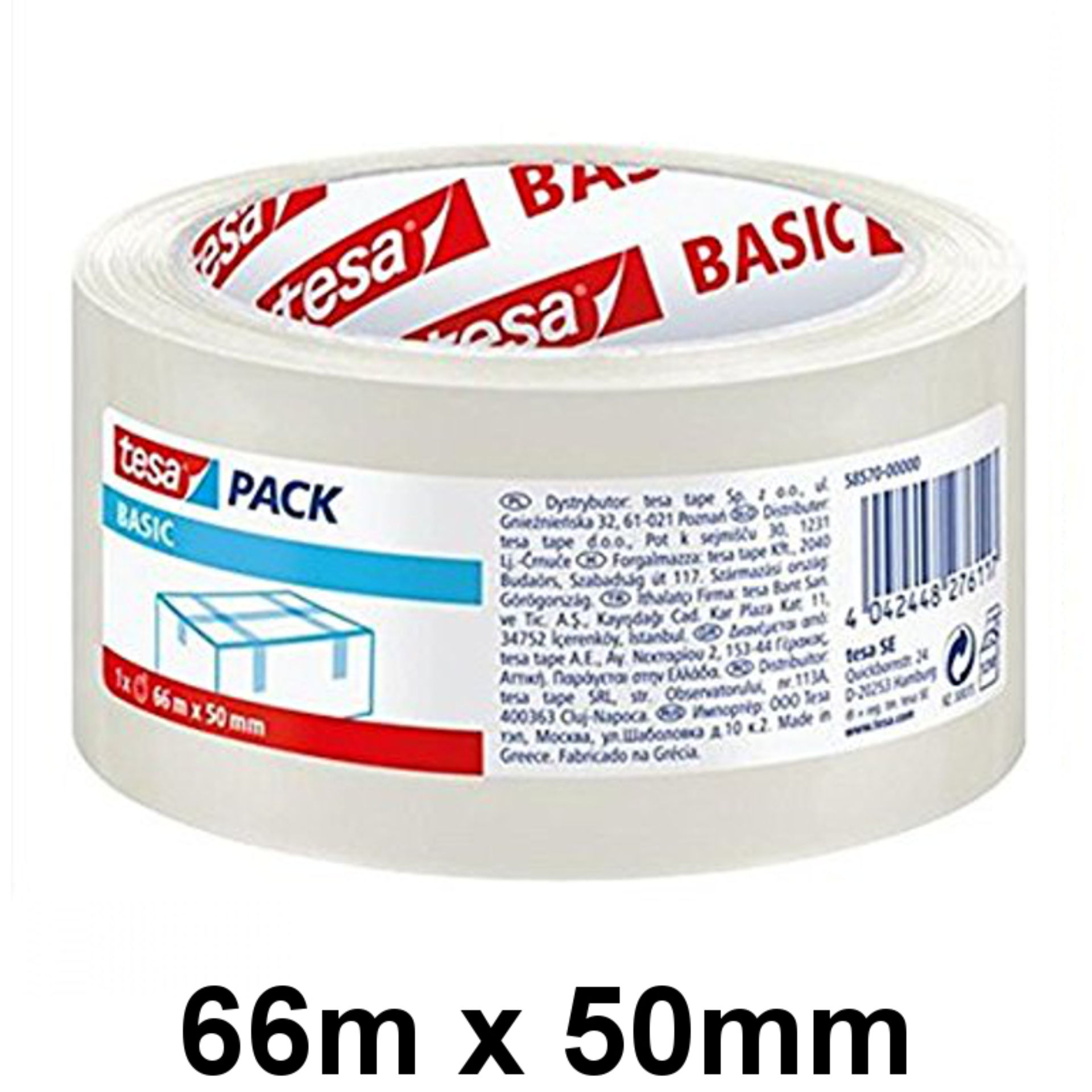 TESA BASIC NASTRO ADESIVO TRASPARENTE 66M X 50MM (Tesa