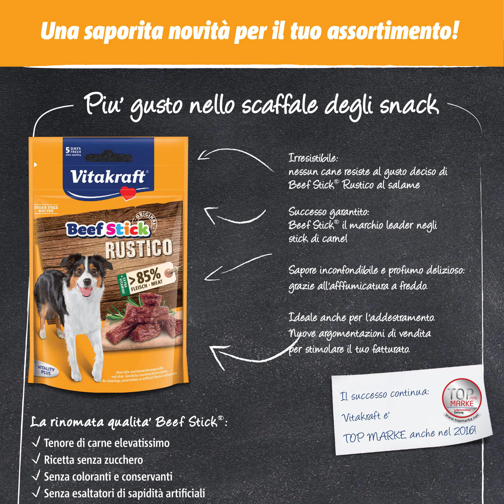 BEEF STICK RUSTICO 55 GRVitakraft