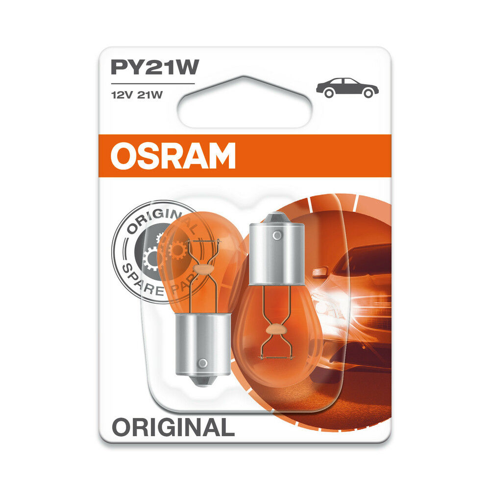 CP.LAMPADE PY21W 12V ORIGINAL LINE BAU15S ARANCIO
