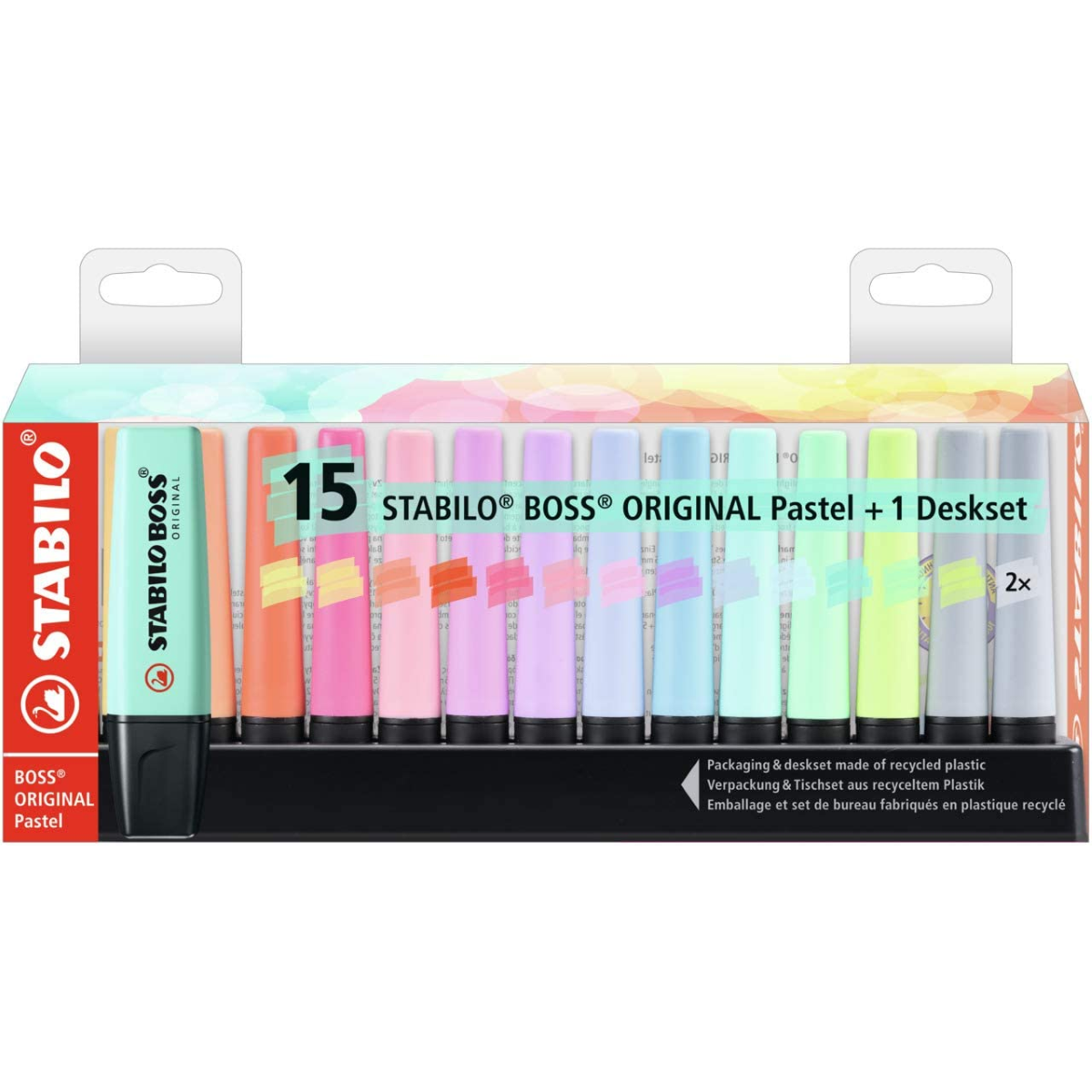SET 15 EVIDENZIATORI STABILO BOSS ORIGINAL PASTEL 7015-02Stabilo