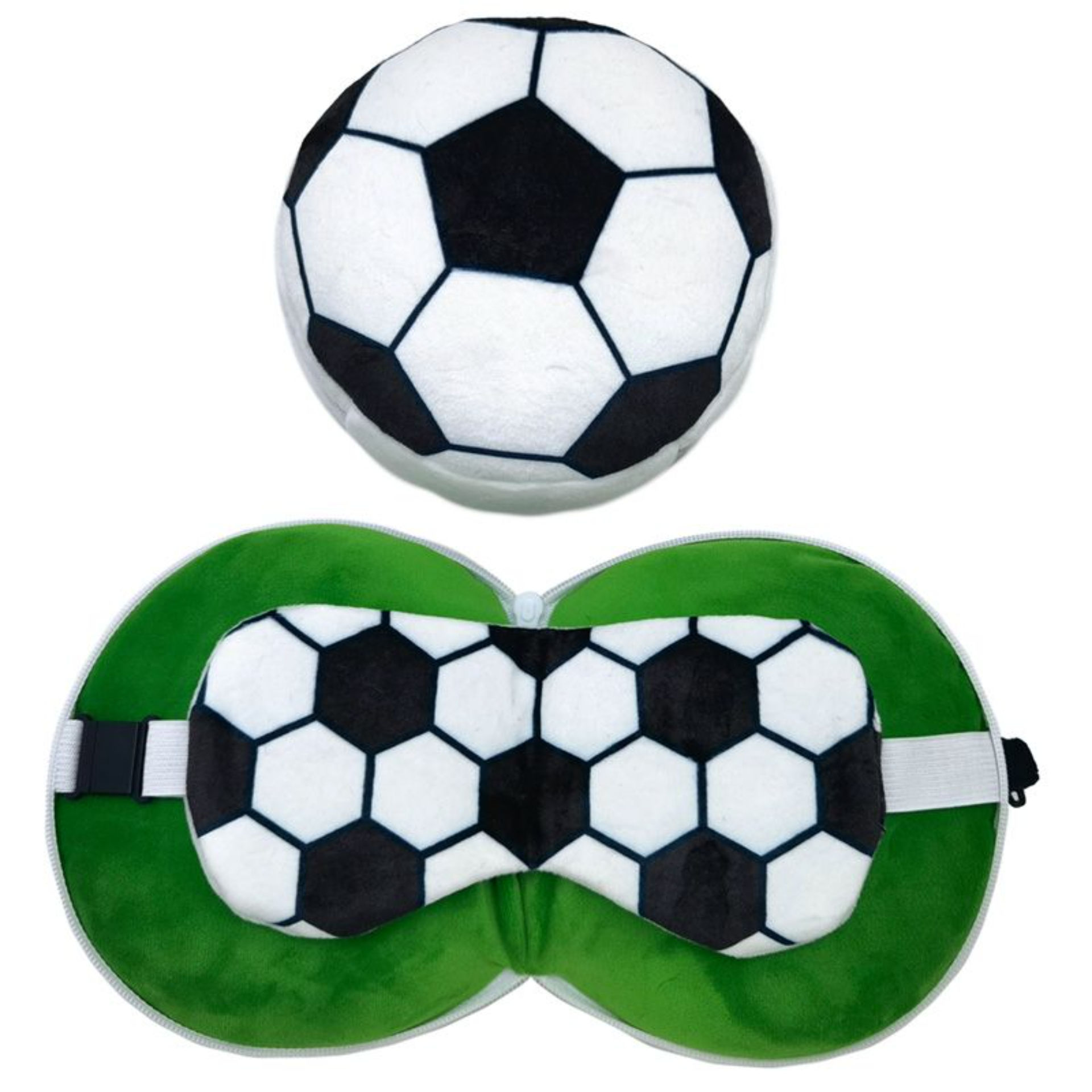 Cuscino da Viaggio con Maschera Relaxeazzz - Palla da CalcioPuckator