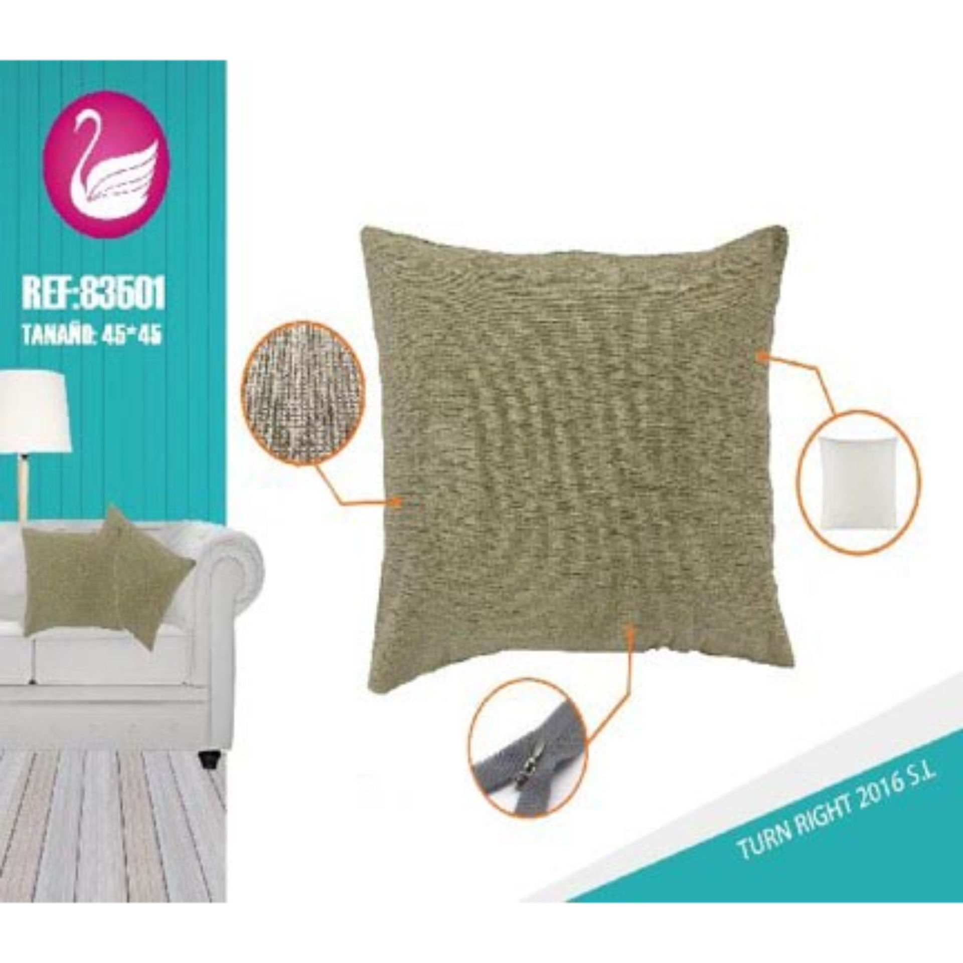 CUSCINO CINIGLIA MARRONE 45*45Bravo1997