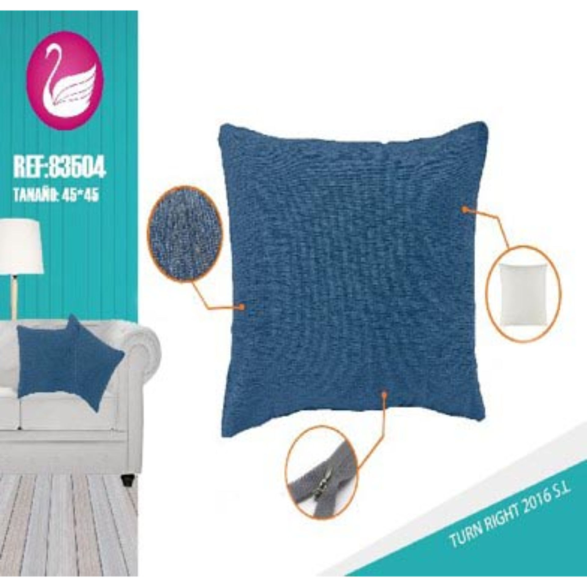 CUSCINO CINIGLIA BLU SCURO 45*45Bravo1997