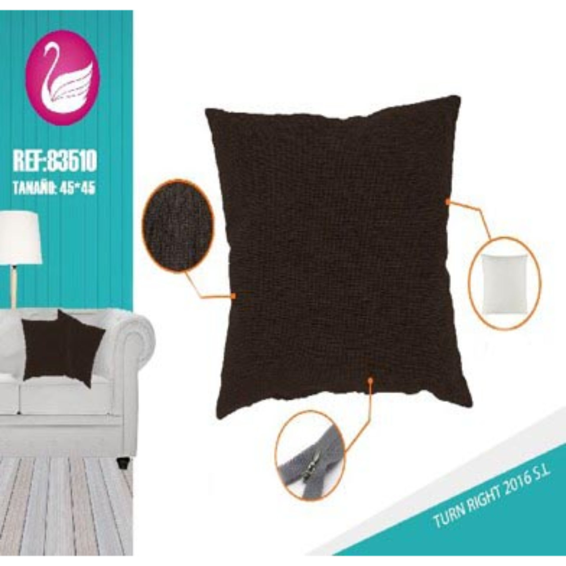 CUSCINO CINIGLIA CHOCOLATE 45*45Bravo1997