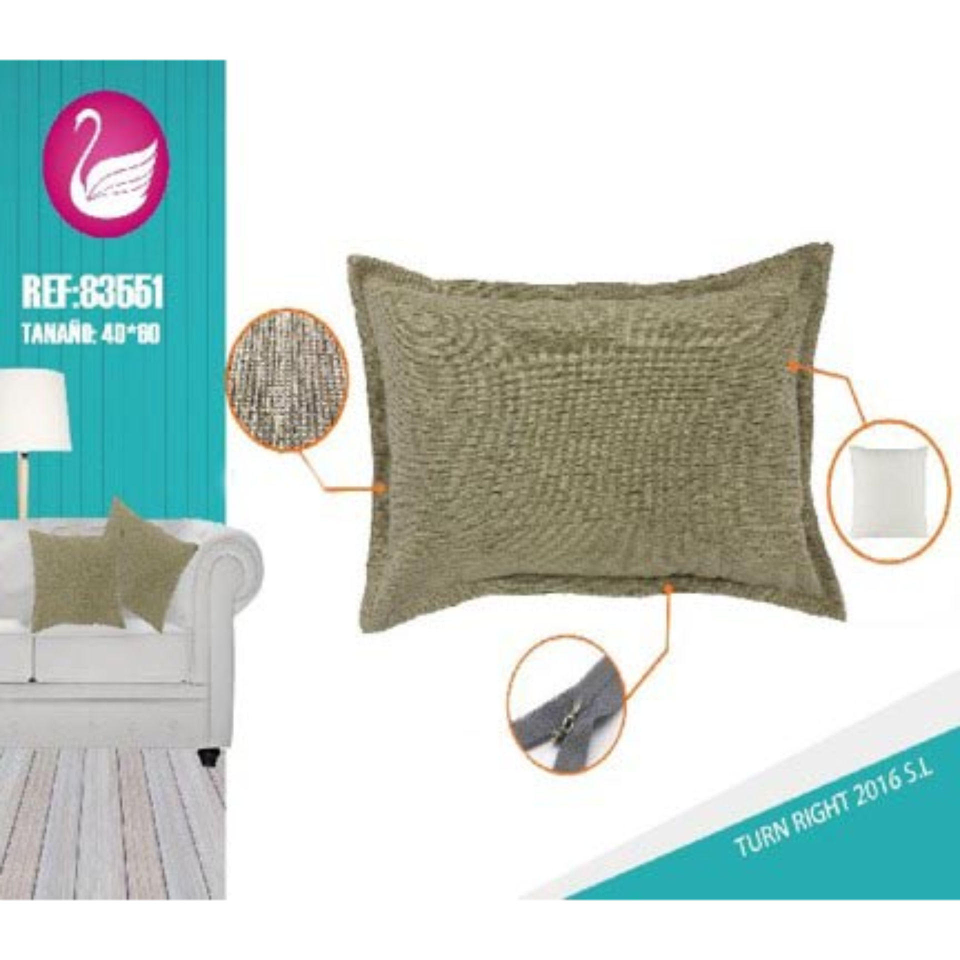 CUSCINO CINIGLIA MARRONE 40*60Bravo1997