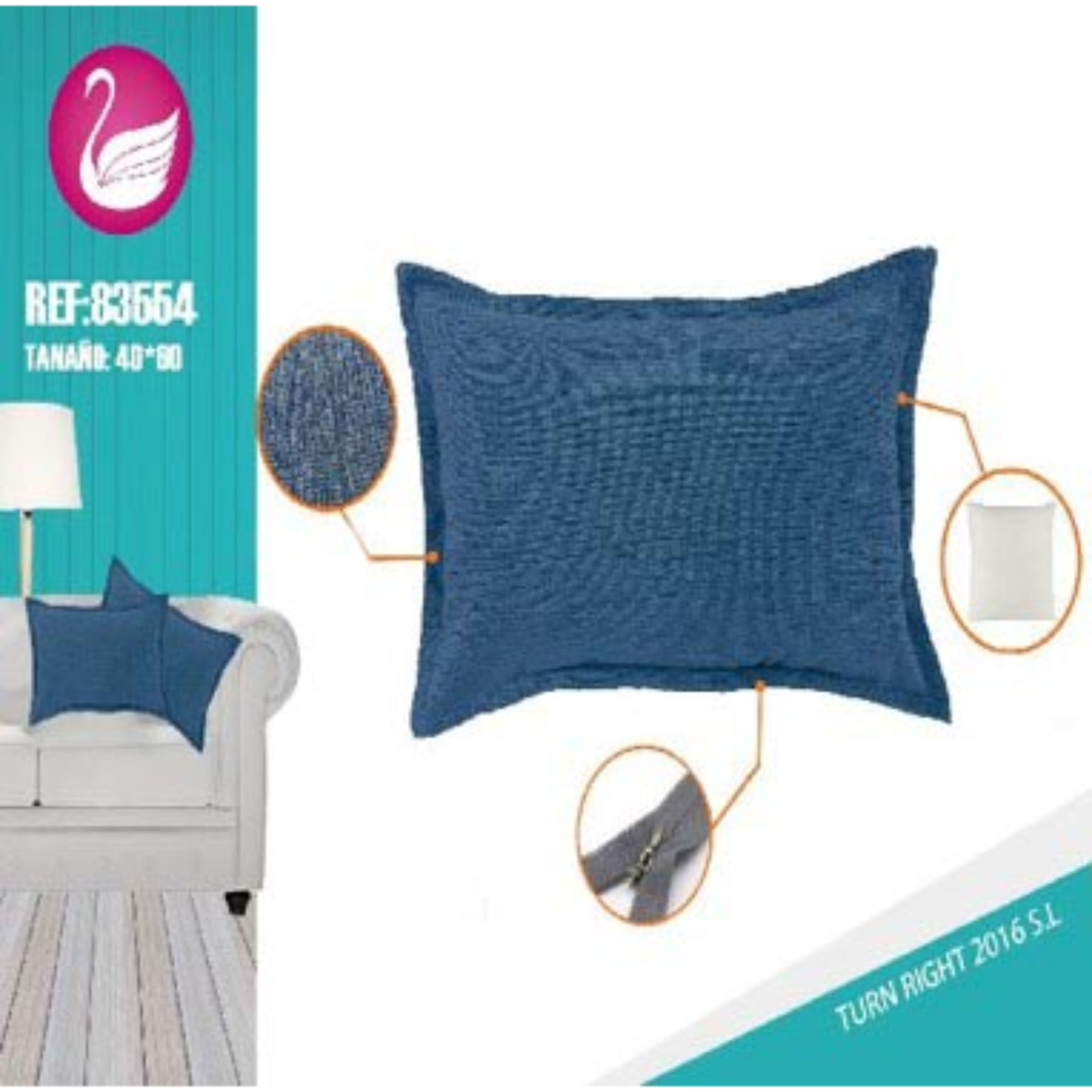 CUSCINO CINIGLIA BLU SCURO 40*60Bravo1997