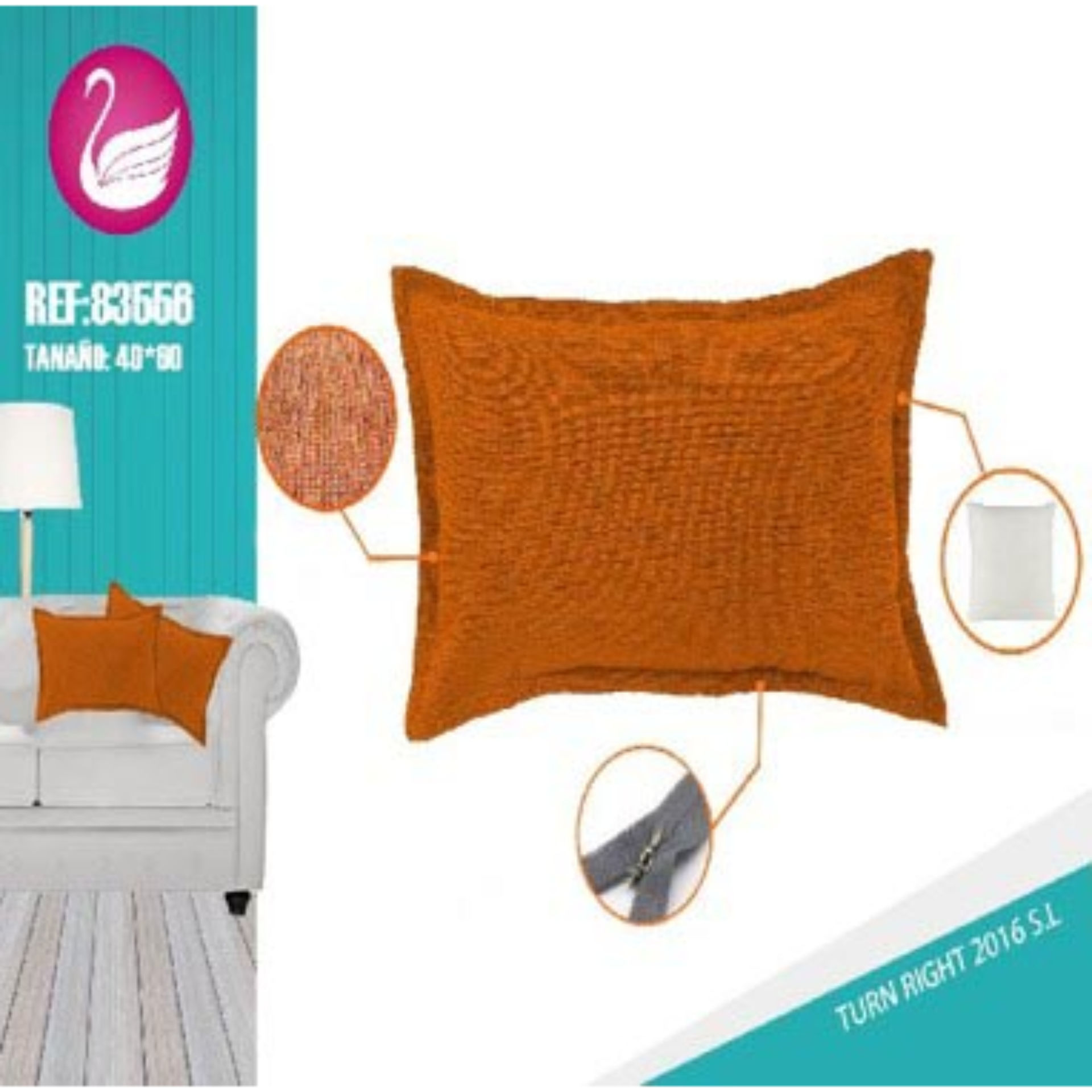 CUSCINO CINIGLIA ARANCIONE 40*60Bravo1997