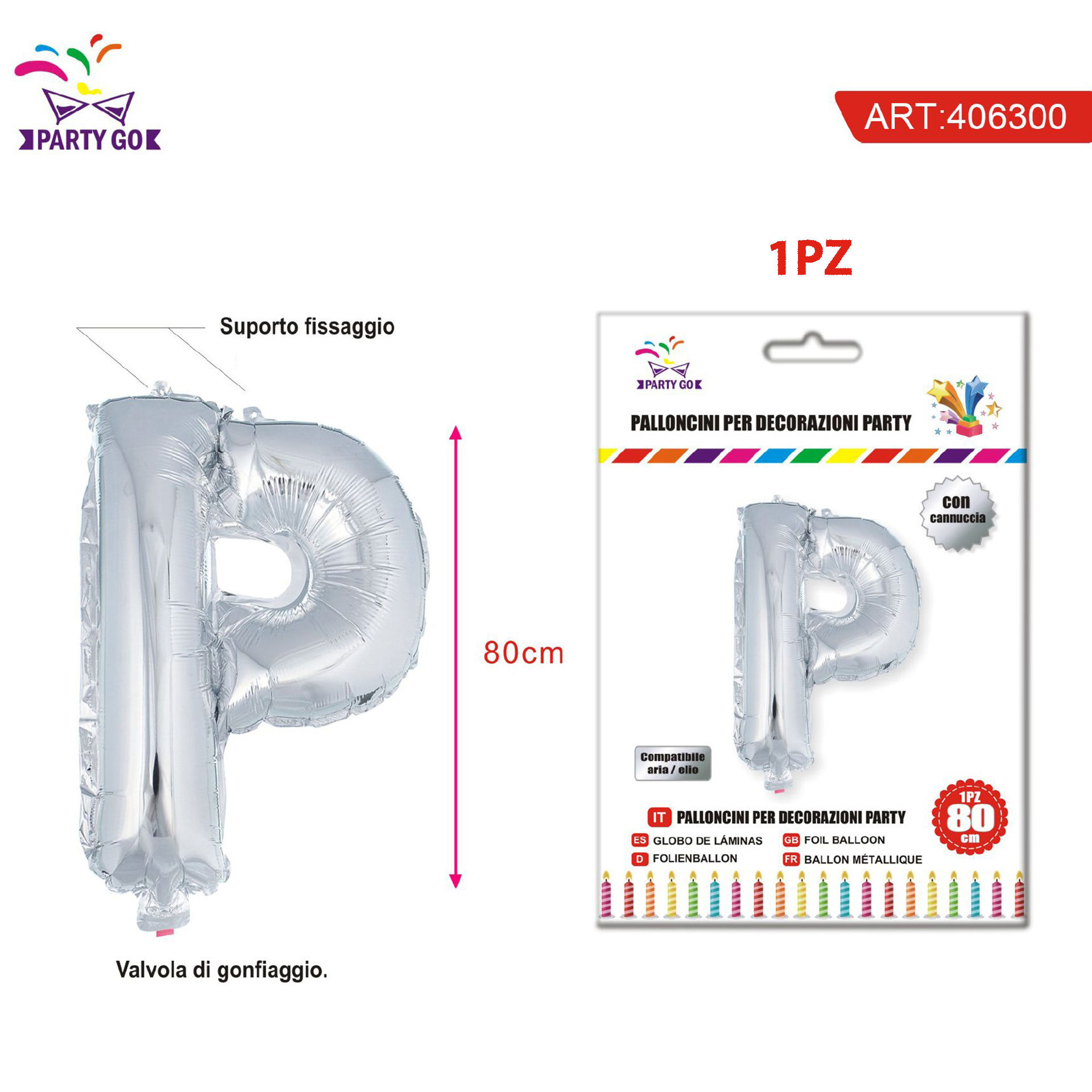 PALLONCINO ALLUMINIO P 80CMParty Go