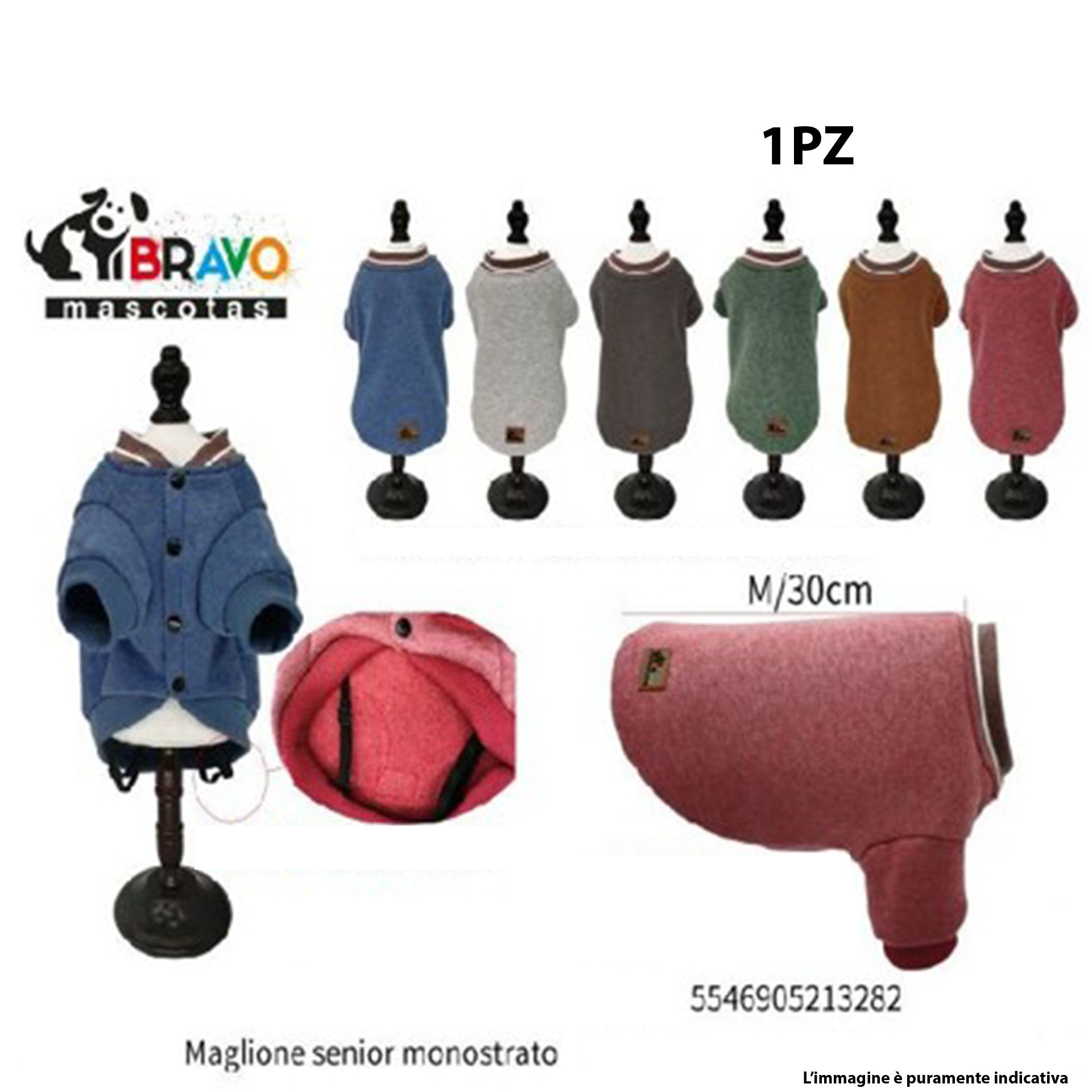 MAGLIONE SENIOR MONOSTRATO M/30CMBravo1997