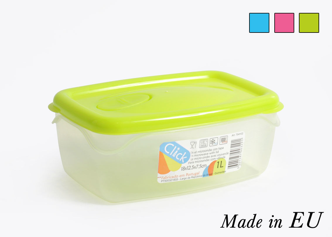 ERMETICA 1L CONTENITORE MICROONDE RECT.Soler