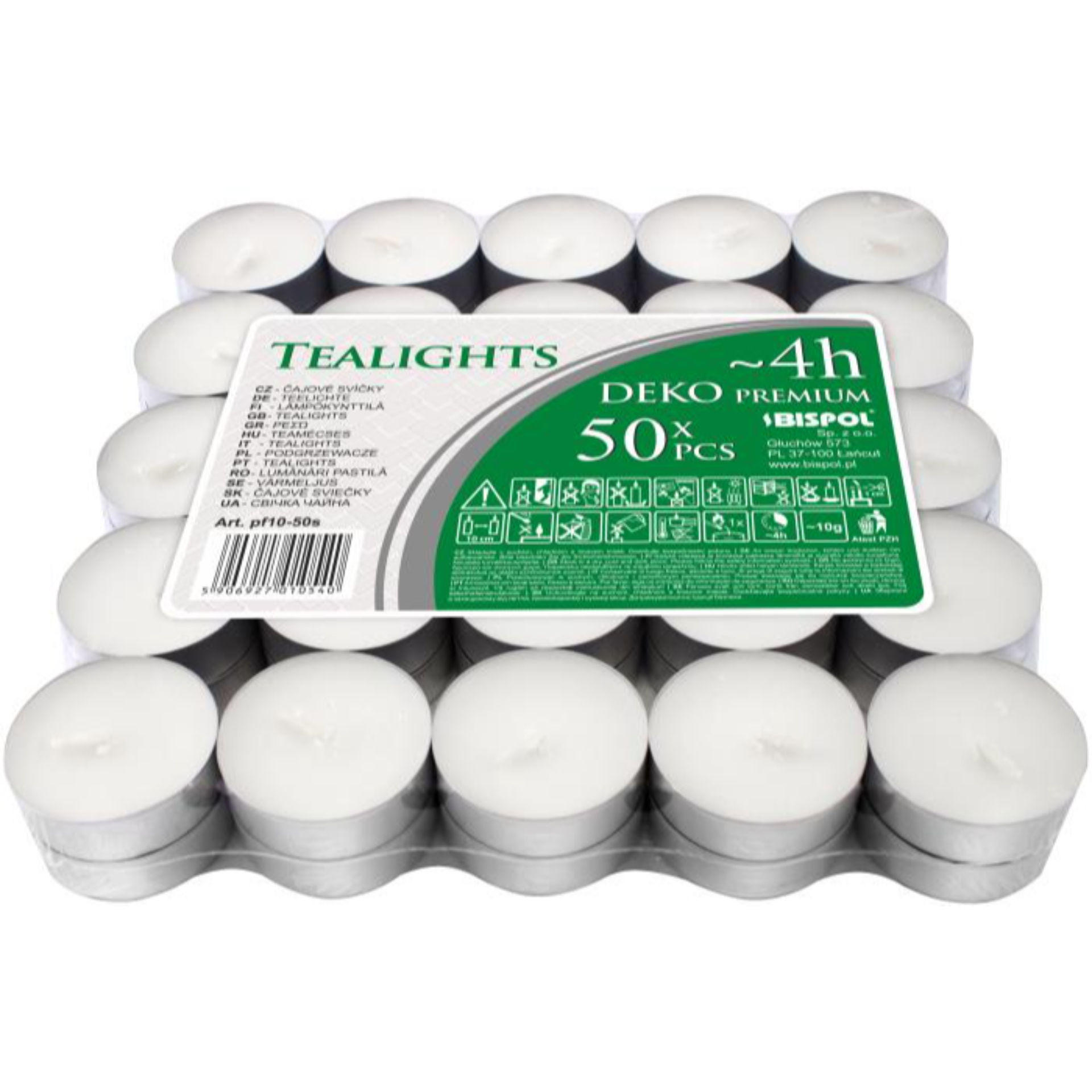 BISPOL TEAL. DEKO PREMIUM  50PZ. L246