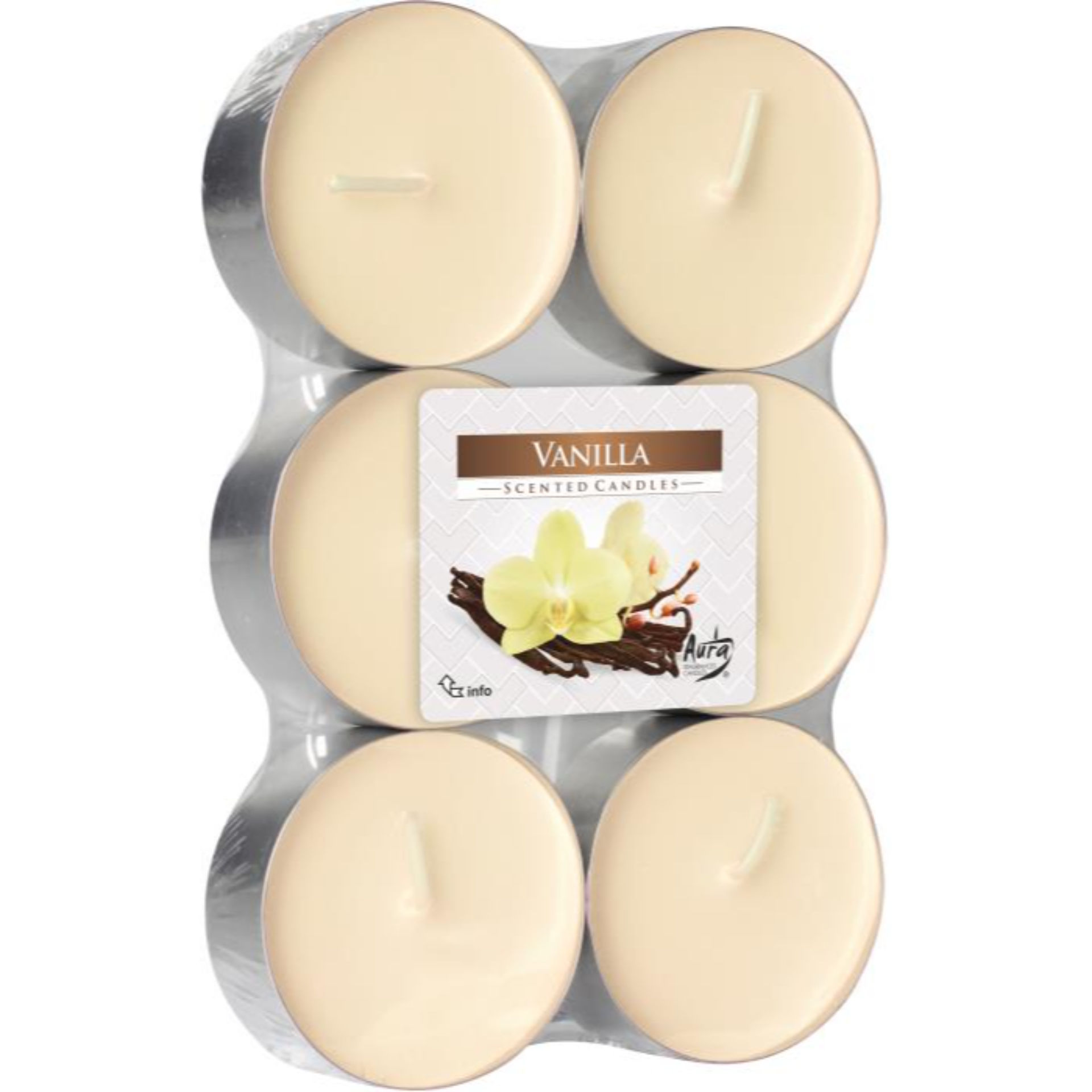 BISPOL TEALIGH. MAXI 6PZ. VANIGLIA L174