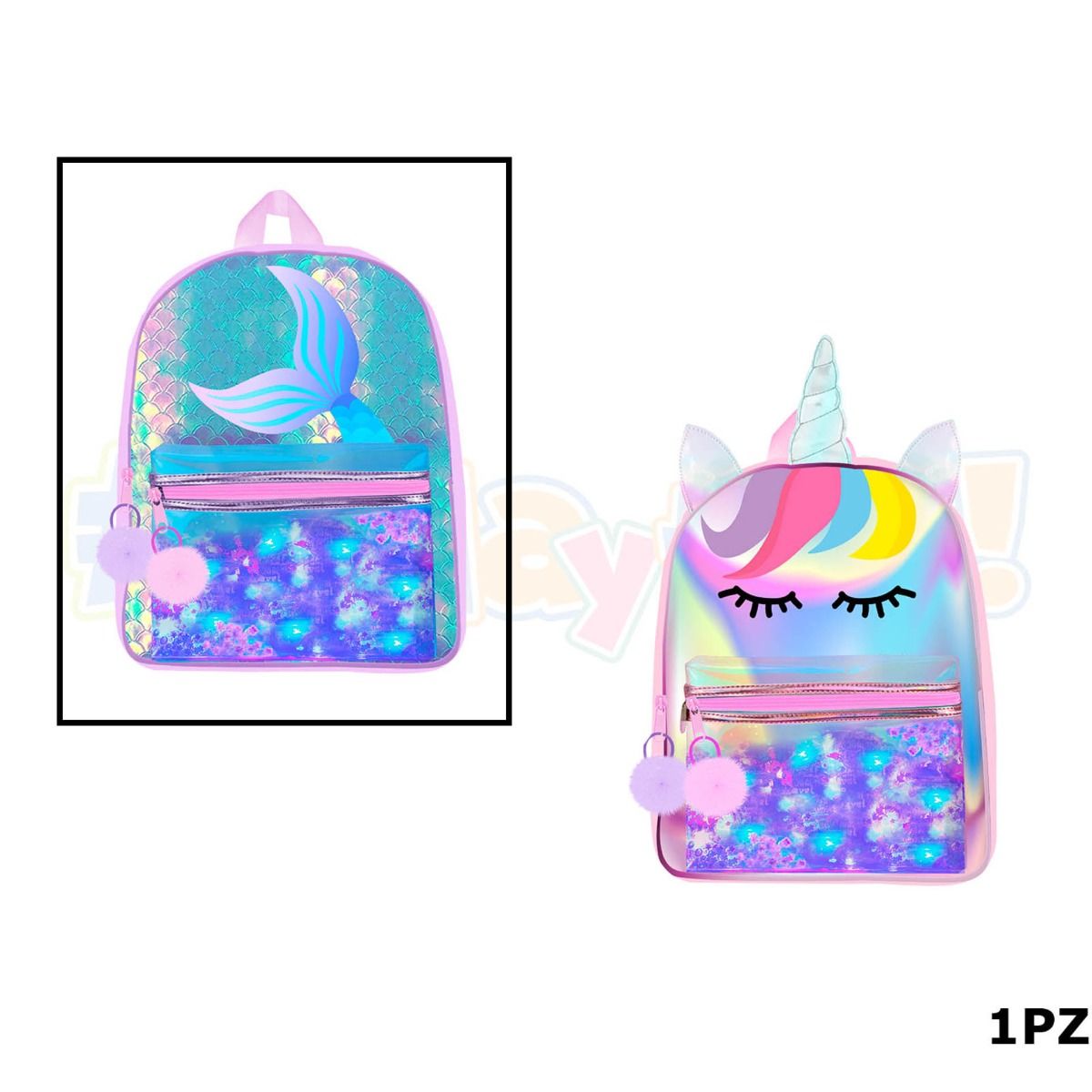 ZAINO ASILO PLAY TOY MERMAID LED