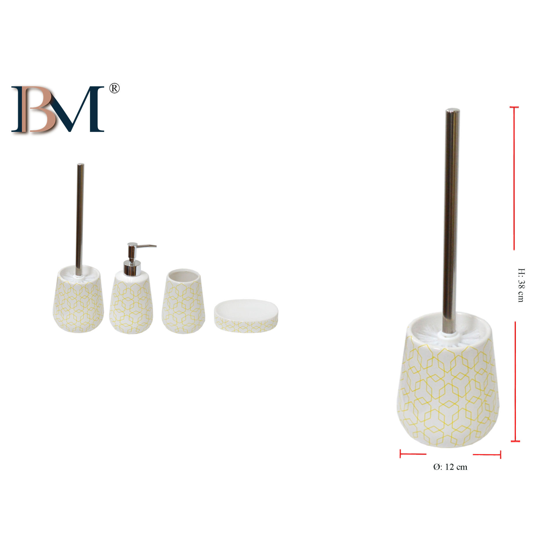 PORTASCOPINO IN CERAMICA, SIZE:12X13/38CMBM