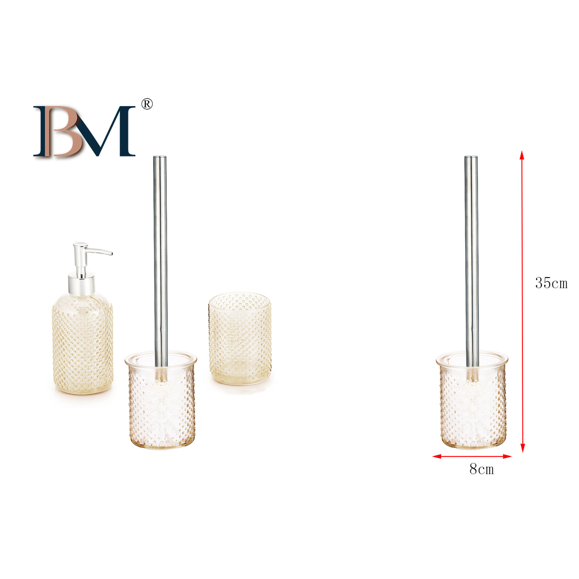 PORTASCOPINO BASE IN VETRO :8X8X35CMBM