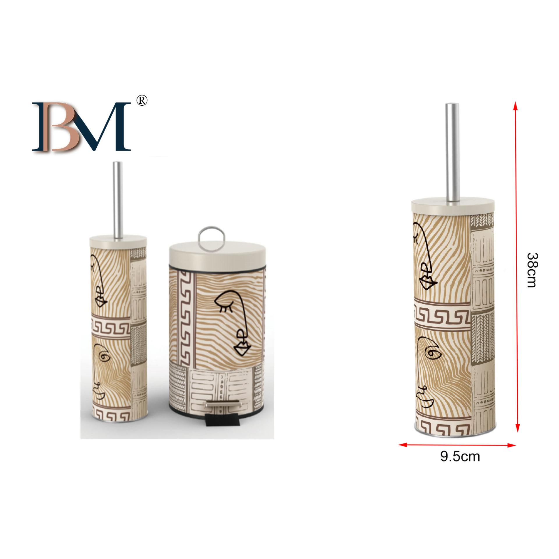 PORTASCOPINO IN METALLO 9.5X9.5X38CM