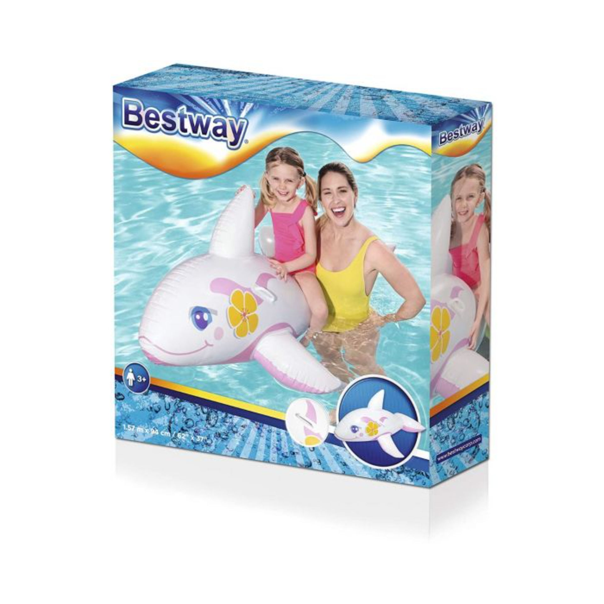 CAVALCABILE BALENA GRANDE CM. 157X94 CON MANIGLIEBestway